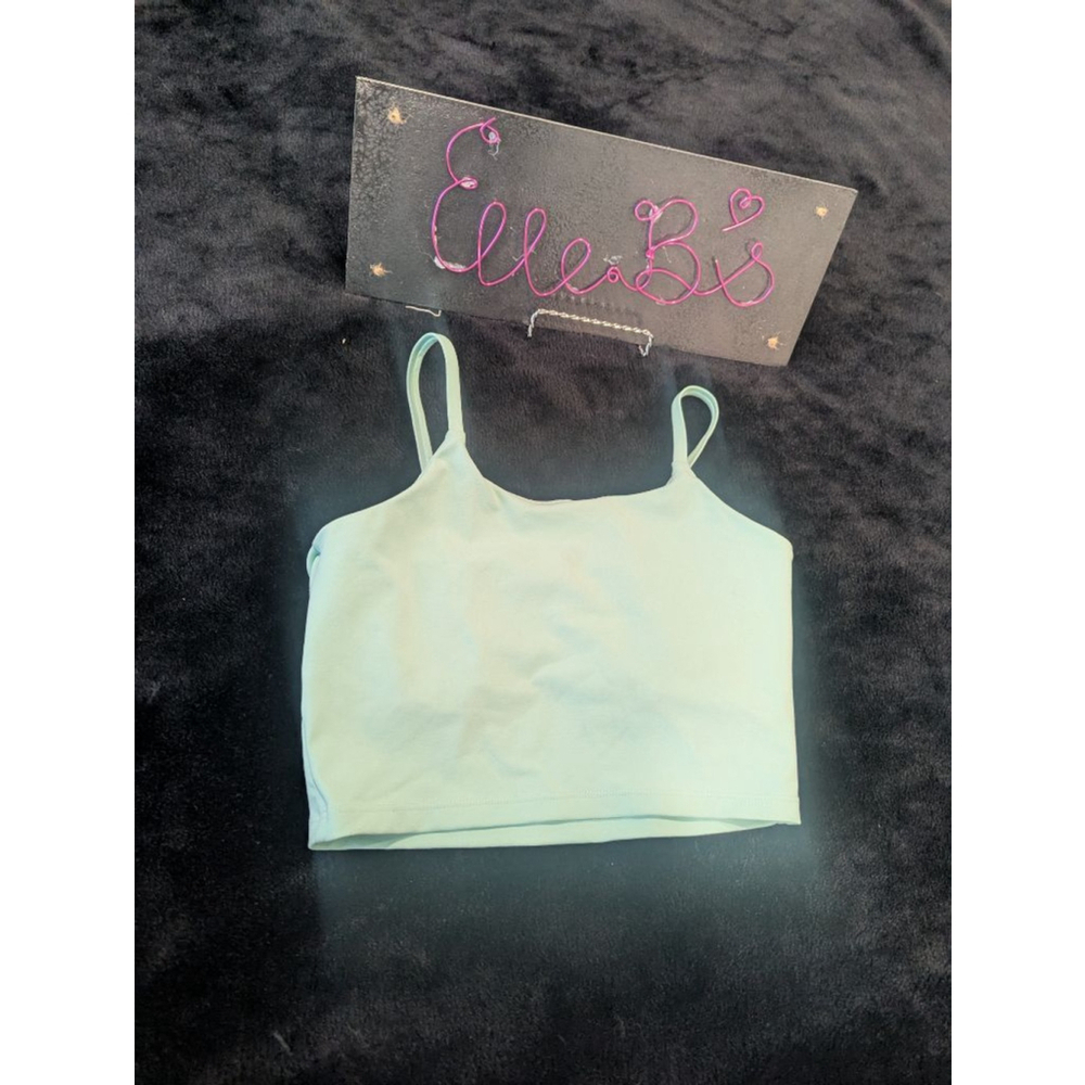 EUC Teal Crop Tank ** NO SIZE SEE MEASUREMENT PHOTOS